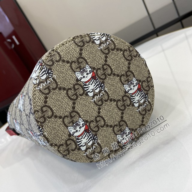 Gucci專櫃古馳2025早春兒童系列最新款動物印花手提托特包 jh2919型號：752356